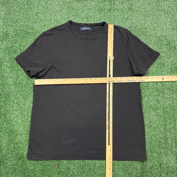 Fred Perry T Shirt Men's Size L Black Short Sleeve Crew Neck Preppy - Picture 5 of 8